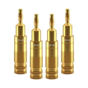 Set 4 mufe Banana 4mm Premium Clicktronic pentru cablu 6.0mm2 Conexiuni Audio de Inalta Calitate 53983