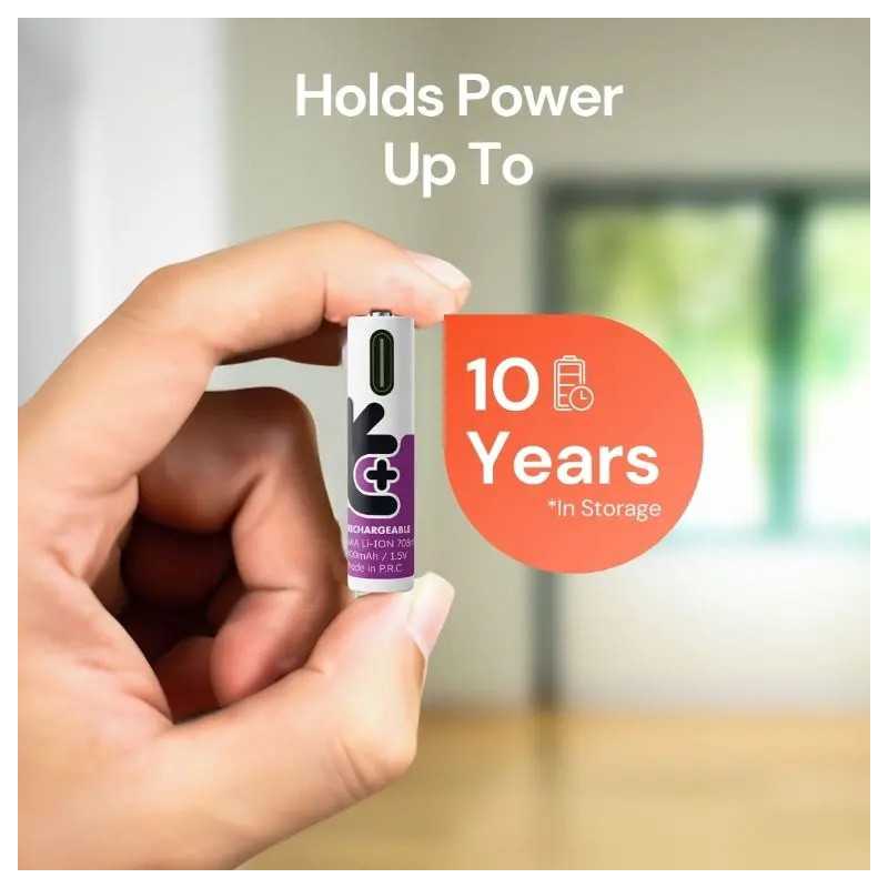 Set Acumulatori Uniross Aaa R3 Li Ion 10440 15v 500mah Cu Incarcare Usb C 4buc