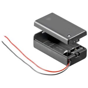 Suport baterie 9V cu Intrerupator si Capete de cablu libere Rezistent la apa 48171 Goobay