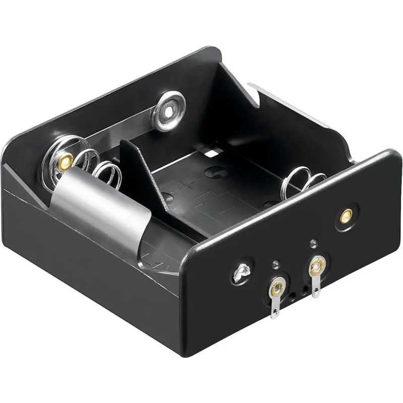 Suport baterii 2x D R20 cu Terminal de lipire Goobay 11033