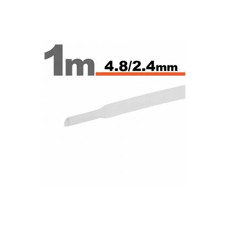 Tub termocontractant alb 4.8 /2.4 mm 1m lungime