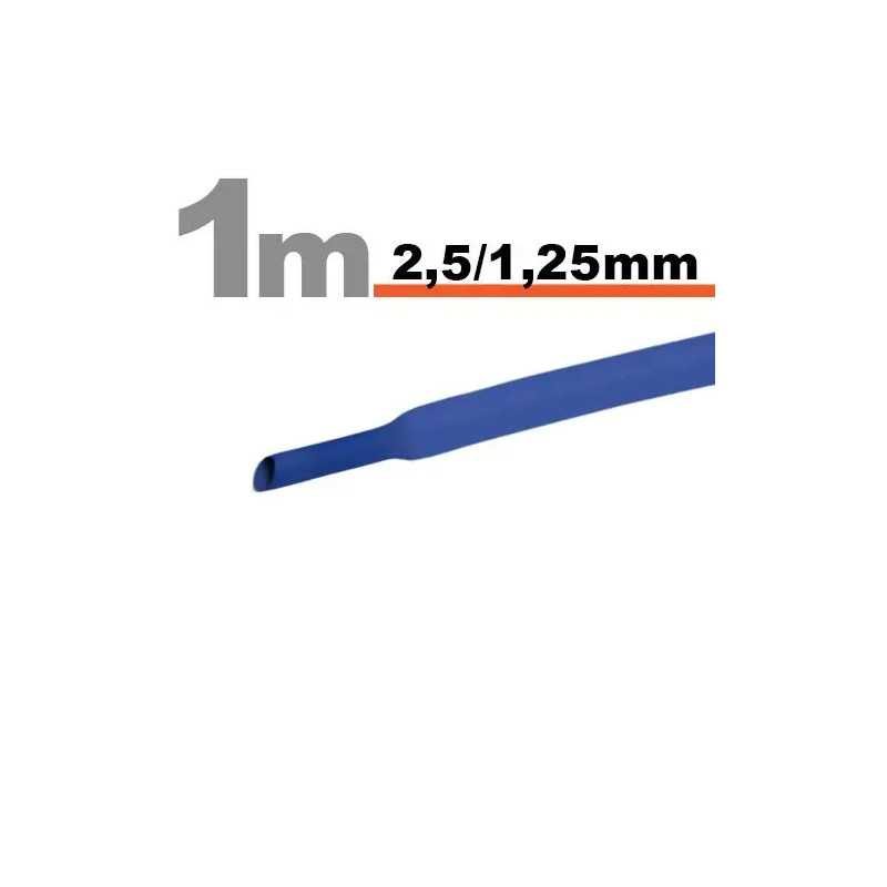 Tub termocontractant albastru 2.5 /1.25 mm 1m lungime