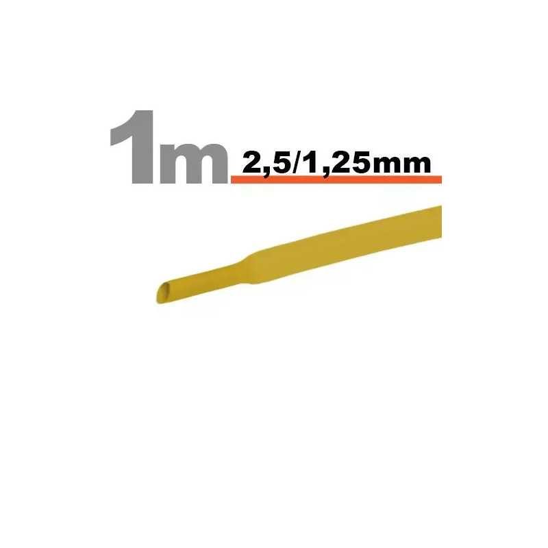 Tub termocontractant galben 2.5 /1.25 mm 1m lungime