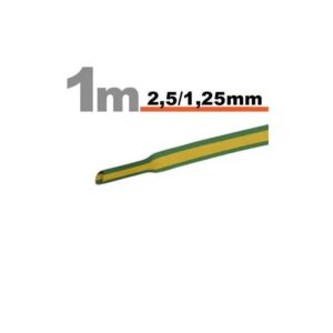 Tub termocontractant galben/verde 2.5 /1.25 mm 1m lungime