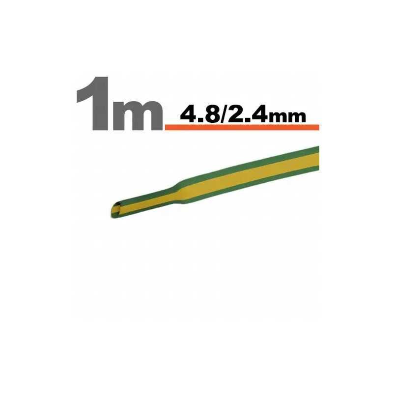 Tub termocontractant galben/verde 4.8 /2.4 mm 1m lungime