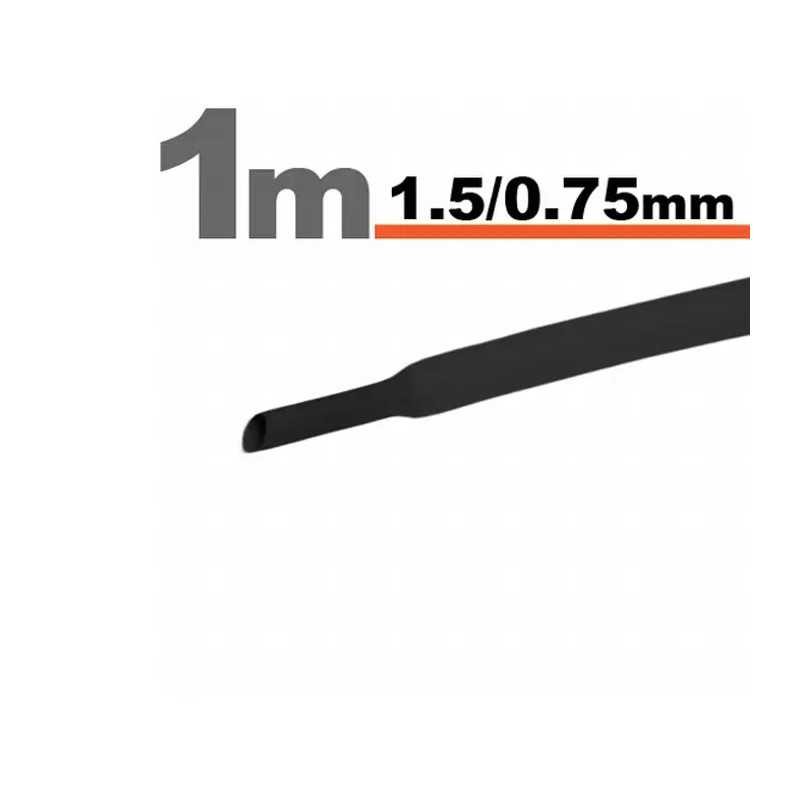 Tub termocontractant negru 1.5 /0.75 mm 1m lungime