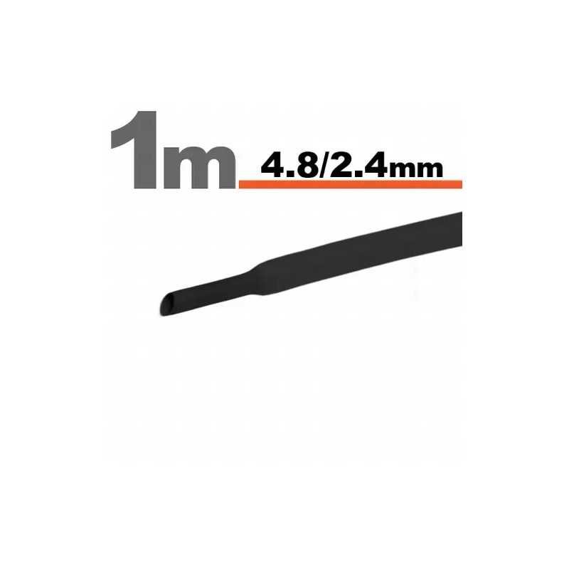 Tub termocontractant negru 4.8 /2.4 mm 1m lungime
