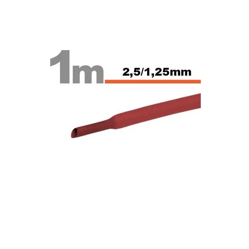 Tub termocontractant rosu 2.5 /1.25 mm 1m lungime