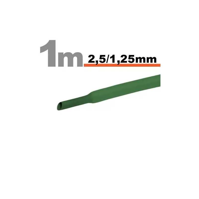 Tub termocontractant verde 2.5 /1.25 mm 1m lungime