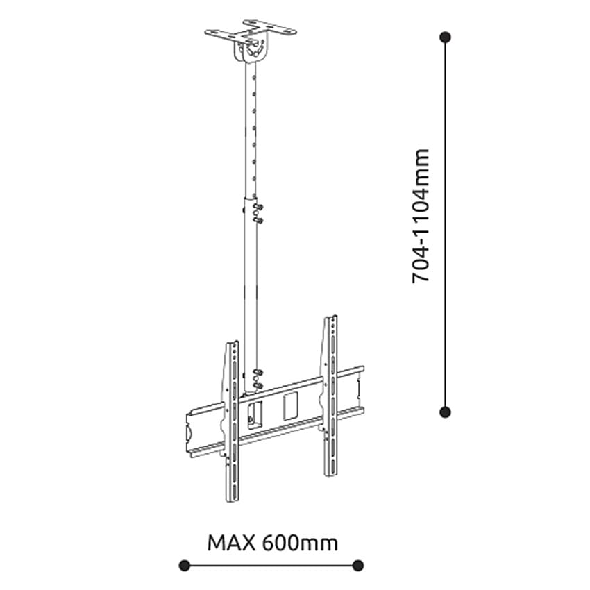 Suport Tv Montare Tavan 32″ 80″ Reglabil Inclinabil Max 50kg Jolly Tcm3280