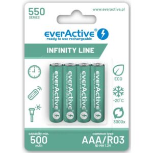 Acumulatori Ni-MH AAA R03 550mAh 4buc everActive 4x EVBHRL03-550