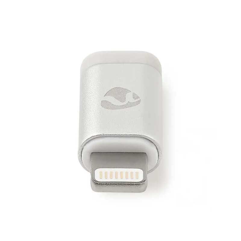 Adaptor Lightning 8 Pini Tata Micro Usb Mama Nedis Cctb39901al