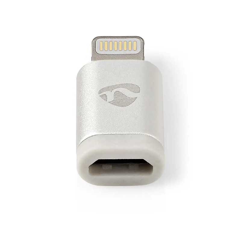 Adaptor Lightning 8 Pini Tata Micro Usb Mama Nedis Cctb39901al