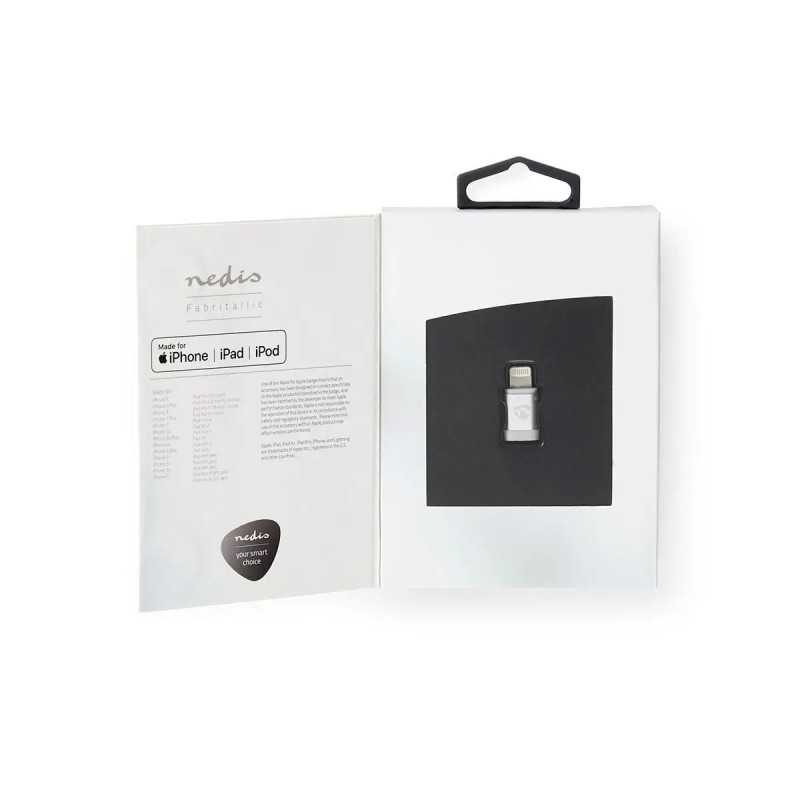 Adaptor Lightning 8 Pini Tata Micro Usb Mama Nedis Cctb39901al