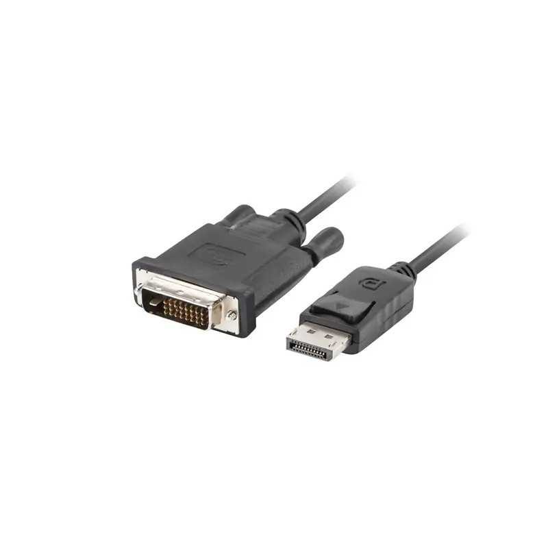 Cablu DisplayPort v1.2 mufa tata la DVI-D 24+1 mufa tata 3m 1080p negru LANBERG CA-DPDV-10CU-0030-BK