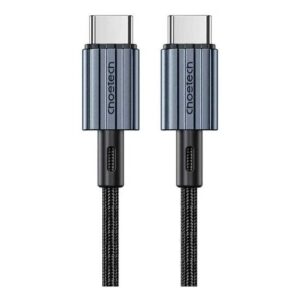Cablu USB-C - USB-C PD 60W 1.2m negru textil XCC-1014 Choetech XCC-1014-BK