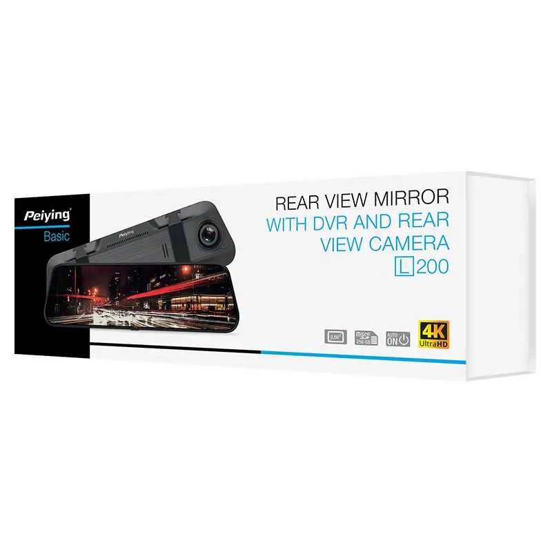 Dvr Auto Si Camera Fata Spate In Oglinda L200 4k Ultra Hd Ecran Tactil 966 Peiying Basic Py Dvr032