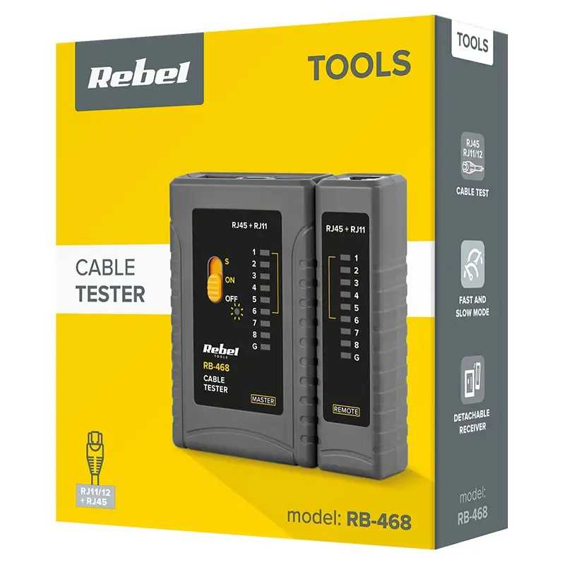 Tester Cabluri Rj11 Rj12 Rj45 Rebel Rb 468