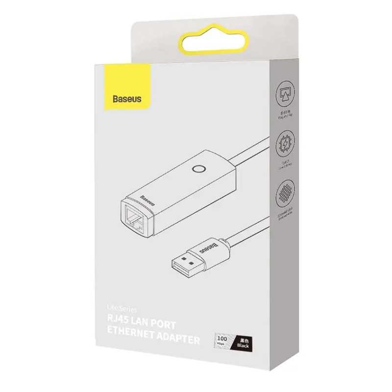 Adaptor Retea Baseus Lite Usb 20 La Rj45 10 100mbps Cu Led Wkqx000001
