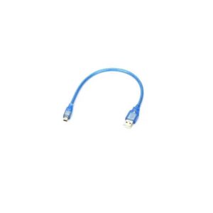 Cablu ecranat USB A la mini USB 30cm albastru USB-A/MINI-USB/30