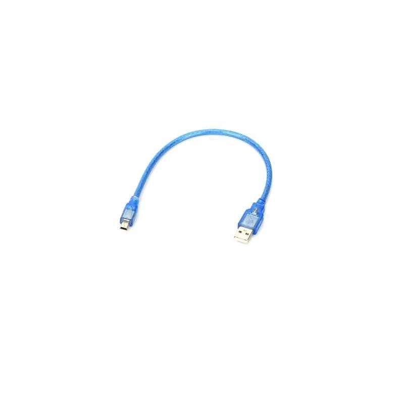 Cablu ecranat USB A la mini USB 30cm albastru USB-A/MINI-USB/30