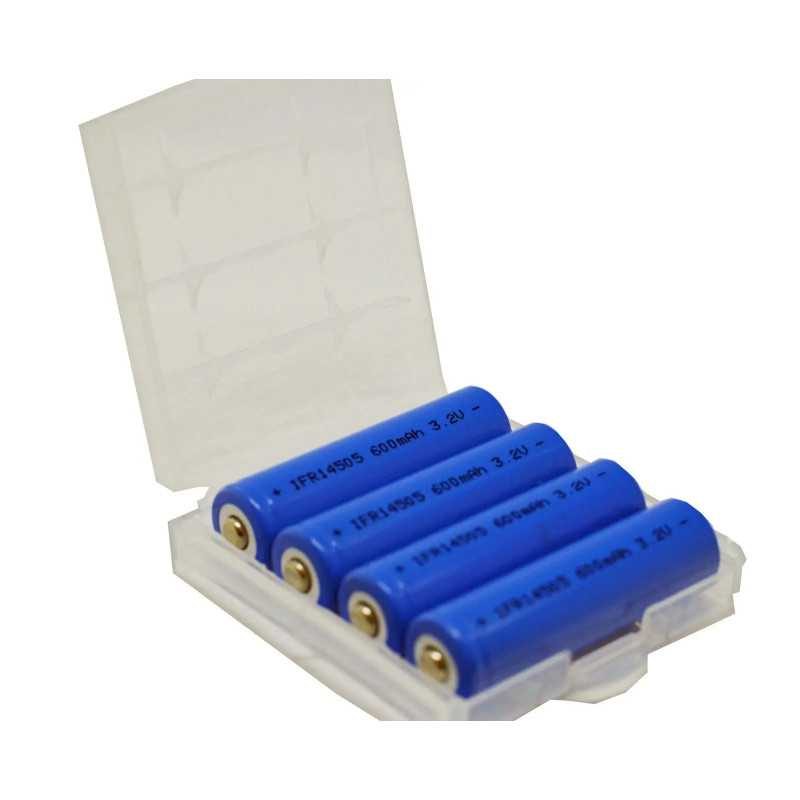 Carcasa suport pentru 4 acumulatori 18650 transparent