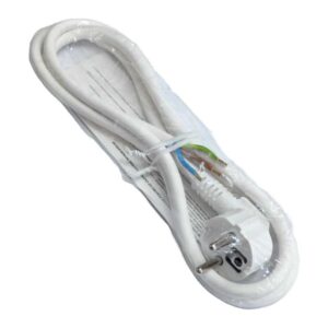 Cordon alimentare Schuko - fire libere 1.5m alb 16A 3500W 3x1.5mm2 cupru 3G1.5 CA15A11 Wconn