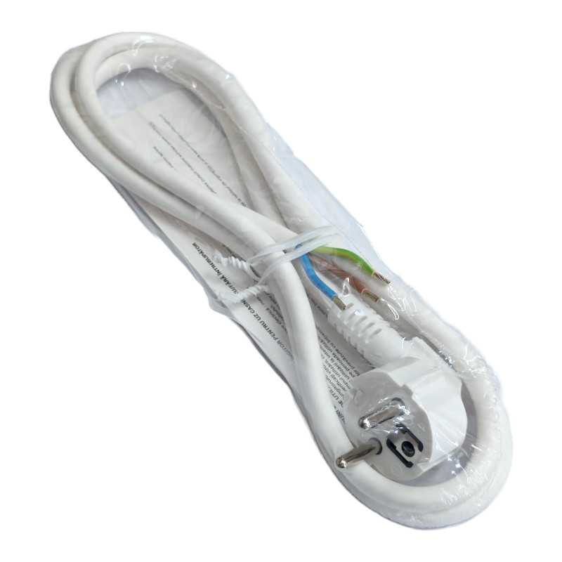 Cordon alimentare Schuko - fire libere 1.5m alb 16A 3500W 3x1.5mm2 cupru 3G1.5 CA15A11 Wconn
