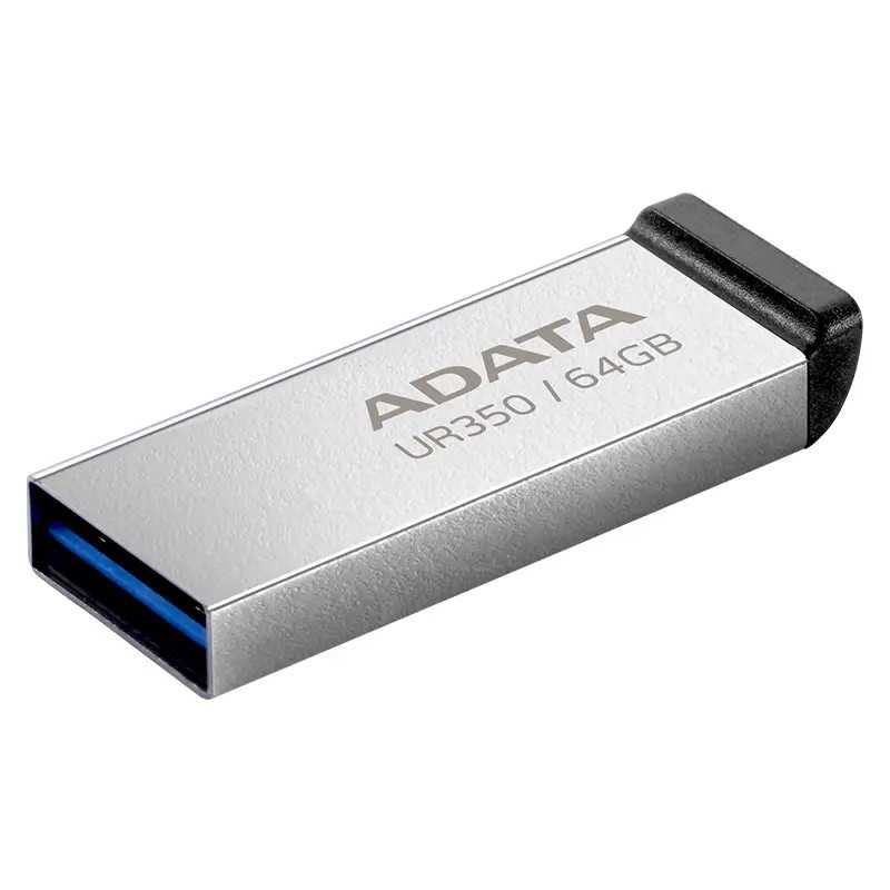 Flash Drive Metalic 64gb Usb 32 Adata Ur350 64g Rsr Bk