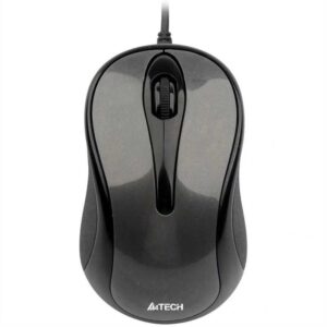 Mouse A4tech N-350 (Glossy Grey) PC /Notebook cu fir USB optic 1000dpi butoane /scroll 3/1 gri