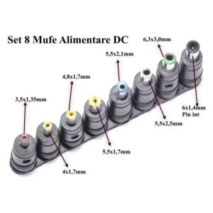 Set 8 mufe adaptoare de alimentare DC