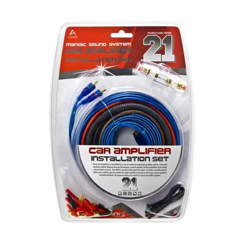 Set cabluri auto 8GA Hi-Fi Profesional 21buc M`N´C 20200-G