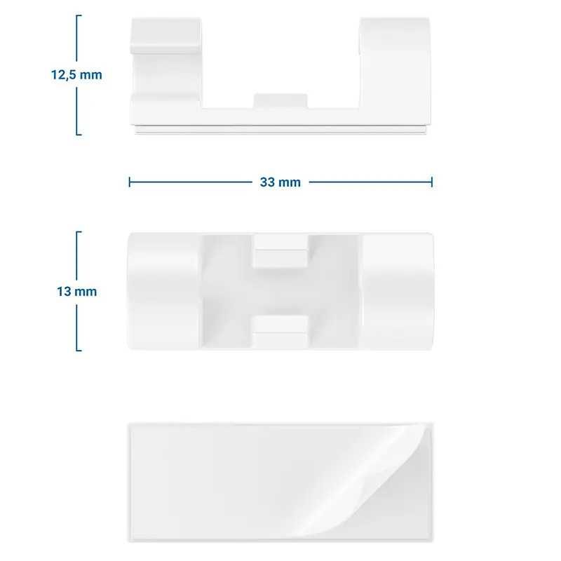 Set Suporturi De Cablu 20buc Alb Autoadezive Mk5535