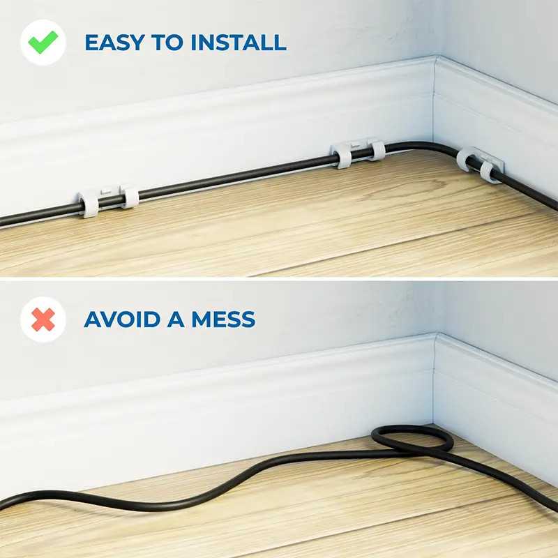 Set Suporturi De Cablu 20buc Alb Autoadezive Mk5535