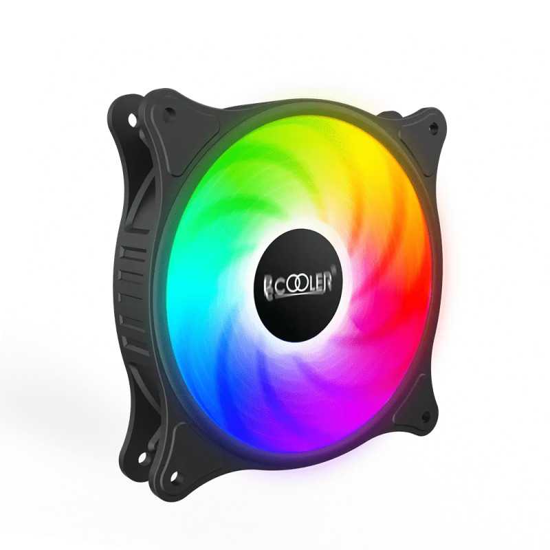 Ventilator Pccooler Fx1203 Bkrn1 Gl 120x120x25 Mm 12v 018a 1200rpm Rgb Led 3 Pin Hydro Bearing Fixed Led Rgb