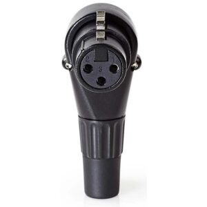 Conector Xlr 3 Pini Mama 90 Grade Negru Nedis Cotp15903bk2