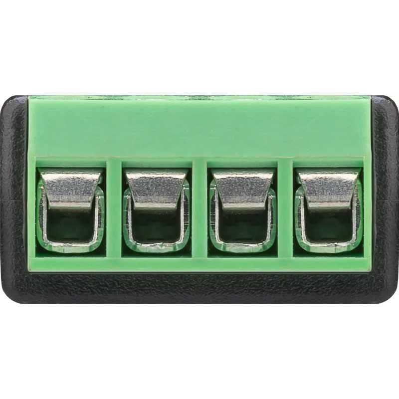 Adaptor Bloc Terminal Cu 4 Pini Tip Regleta Cu Surub La Jack 35 Mm Mama 4 Pini Stereo Goobay 59200