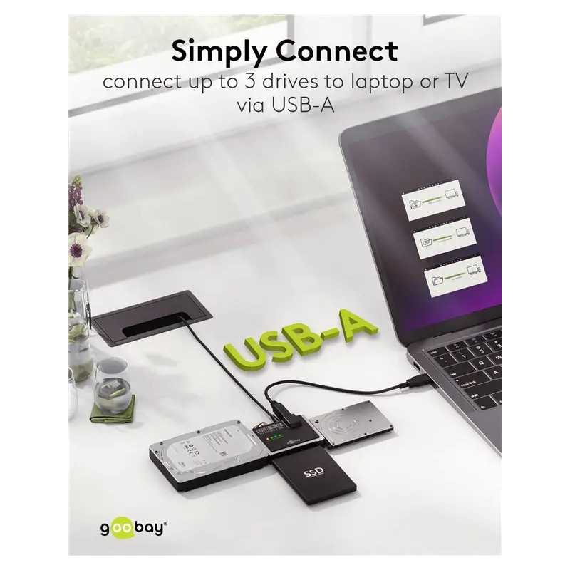 Adaptor De Hard Disk Usb 30 Pentru Ide Si Sata 25 35 Inchi Goobay 72013