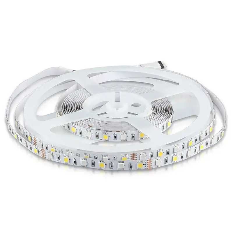 Banda LED SMD5050 60LED/m 357lm/m 8W/m RGB+W alb neutru IP20 5m V-TAC SKU-212552