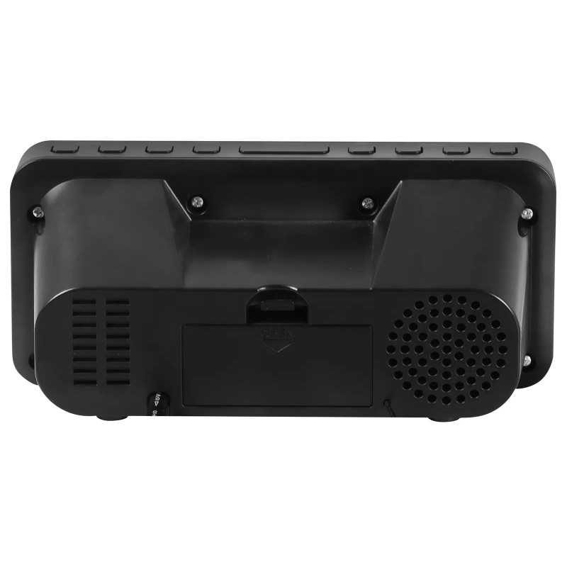 Ceas De Masa Cu Alarma Trevi Ec882 Led Rosu Ecran 12 Alimentare 230v Negru