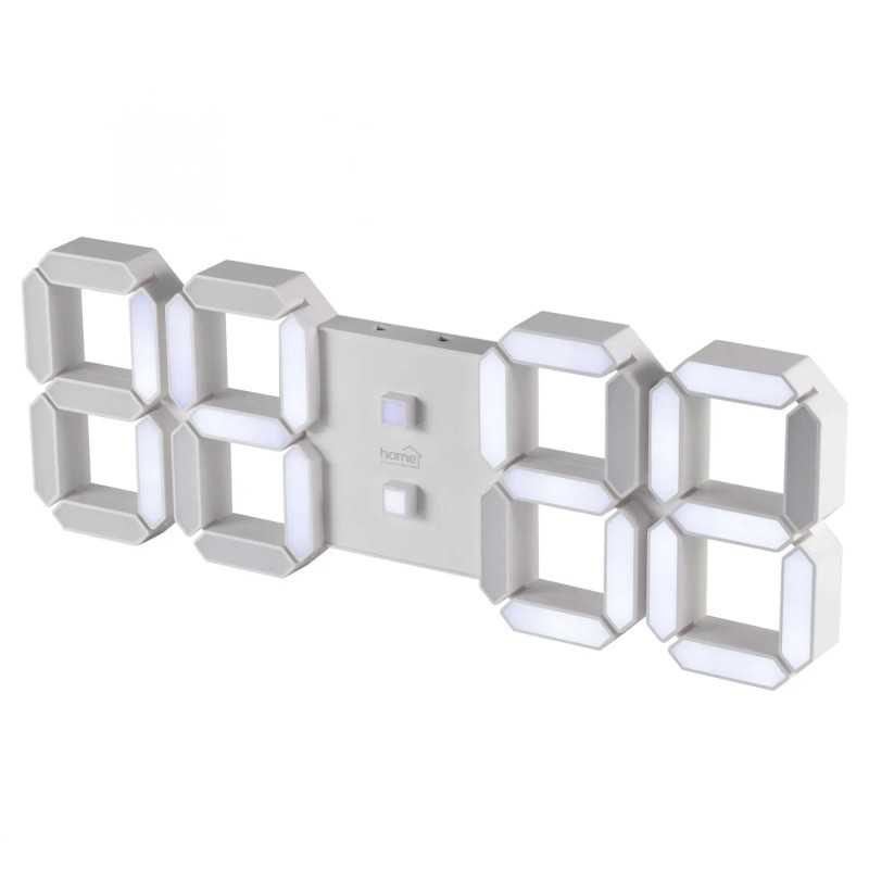 Ceas desteptator digital LED 3D alb 128mm 5V USB telecomanda Home LTC 05