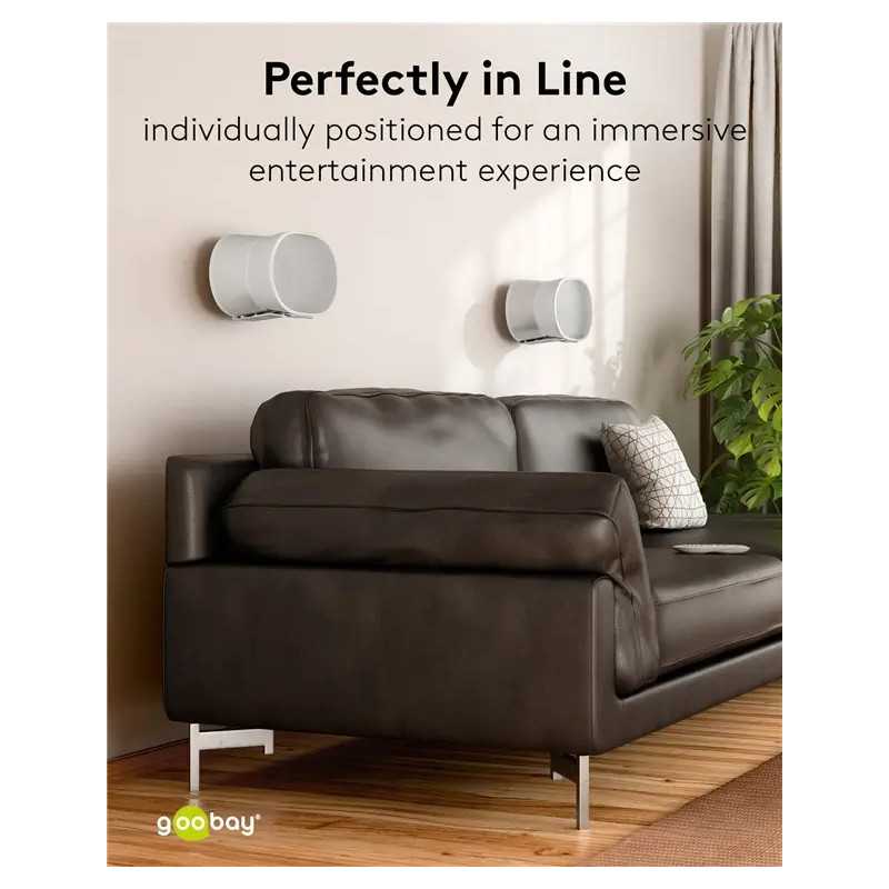 Set Suport Difuzor De Perete Modern Sonos Era 300 Flex Alb Goobay 71984