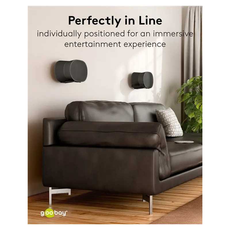 Set Suport Difuzor De Perete Modern Sonos Era 300 Flex Negru Goobay 71194