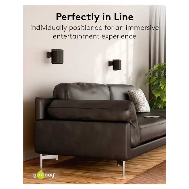 Set Suport Difuzor De Perete Sonos One Sonos One Sl Sonos Play 1 Negru Goobay 70829