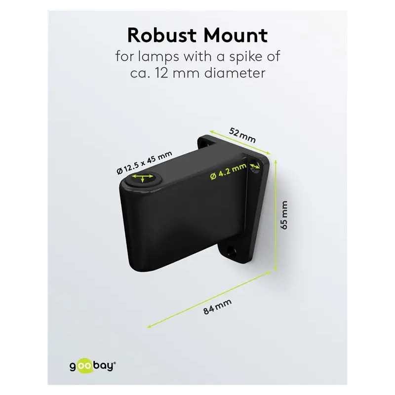 Suport De Perete Pentru Lampa Cu Lupa Negru Pentru Cod 65575 64986 64988 64989 Goobay 64991