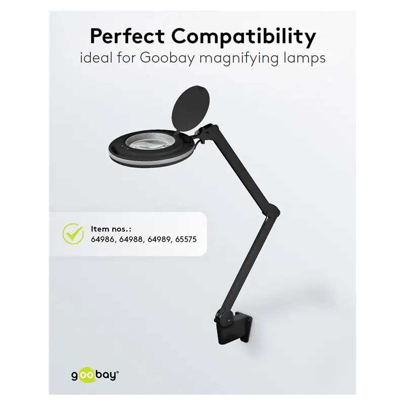 Suport De Perete Pentru Lampa Cu Lupa Negru Pentru Cod 65575 64986 64988 64989 Goobay 64991