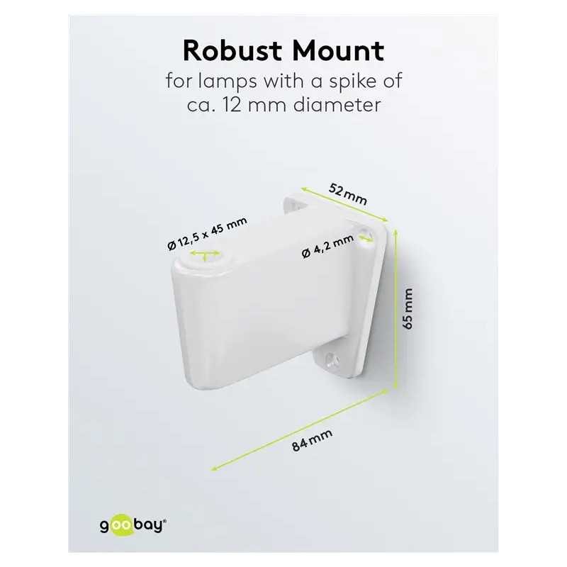 Suport De Perete Pentru Lampa Cu Lupa Pentru Cod 60360 60361 60362 60364 Alb Goobay 55771