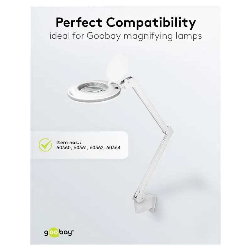 Suport De Perete Pentru Lampa Cu Lupa Pentru Cod 60360 60361 60362 60364 Alb Goobay 55771
