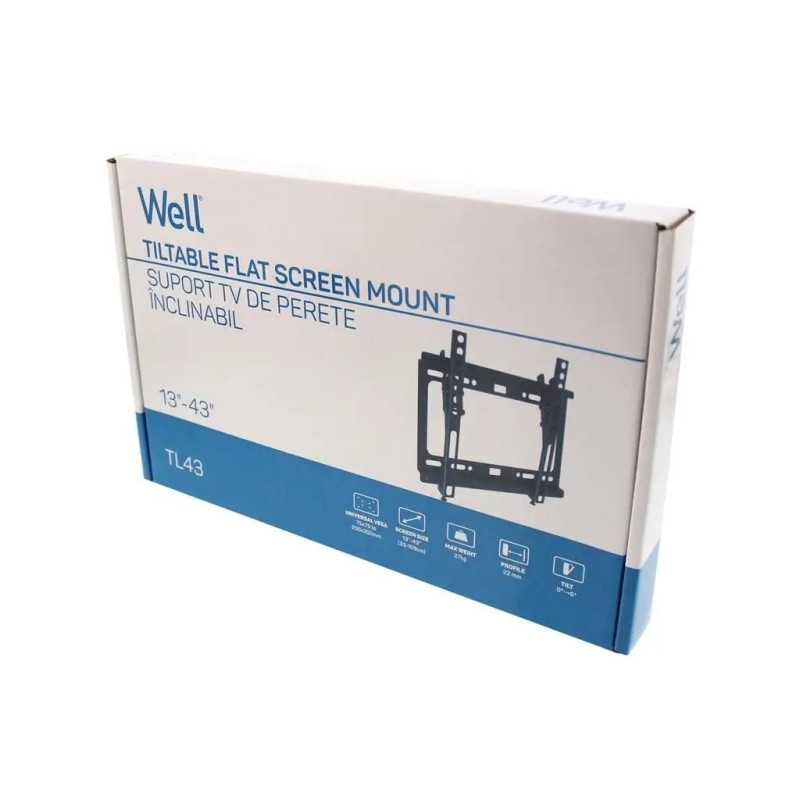 Suport Tv Lcd De Perete 13 43 Inclinabil Well Tvs Lcd Tl43 Wl
