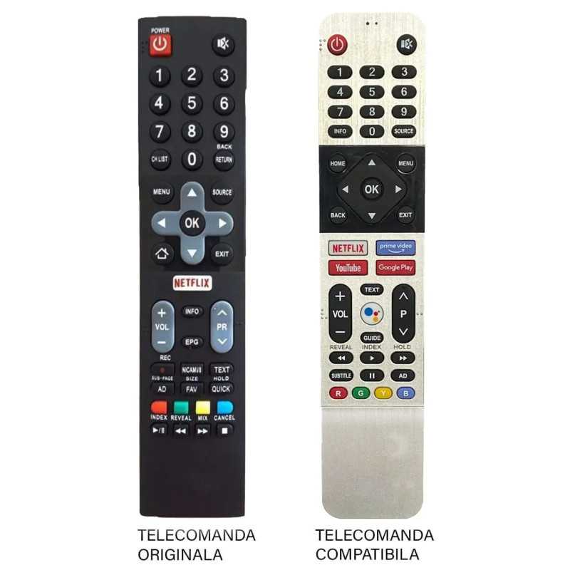 Telecomanda compatibila pentru televizor Utok U40FHD5 U43UHD1 U50UHD1 U55UHD1 ER 1292-N MFY 1282 (362-3)